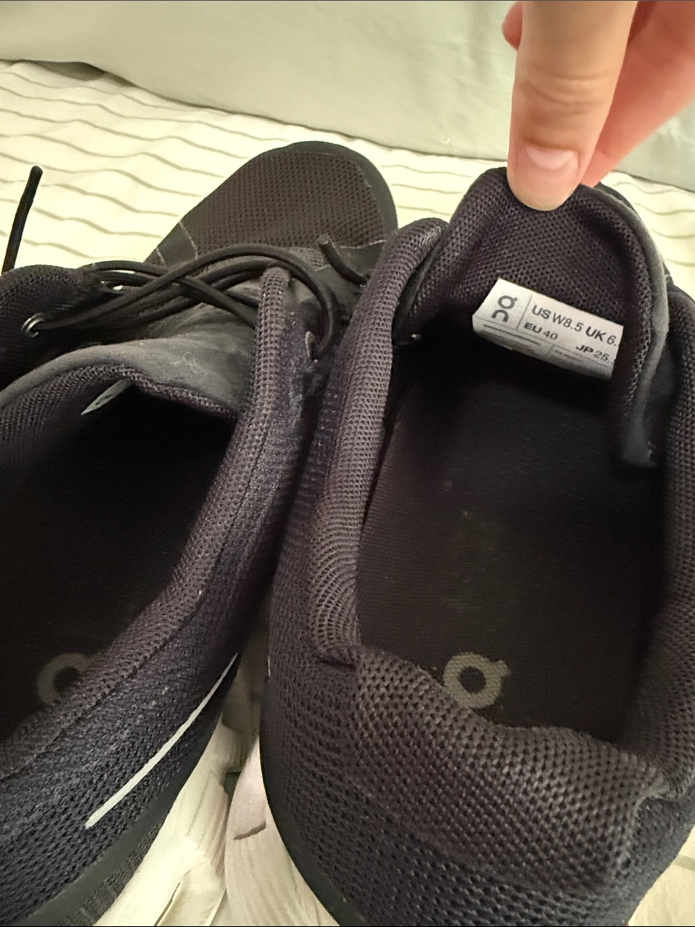On Running Black Mesh Lace-Up Sneakers - Picture 4 of 4